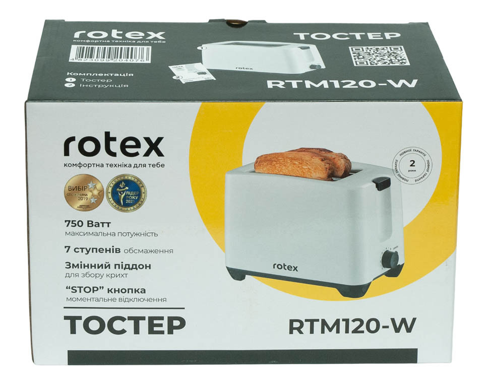 Тостер Rotex RTM120-W - Зображення 2