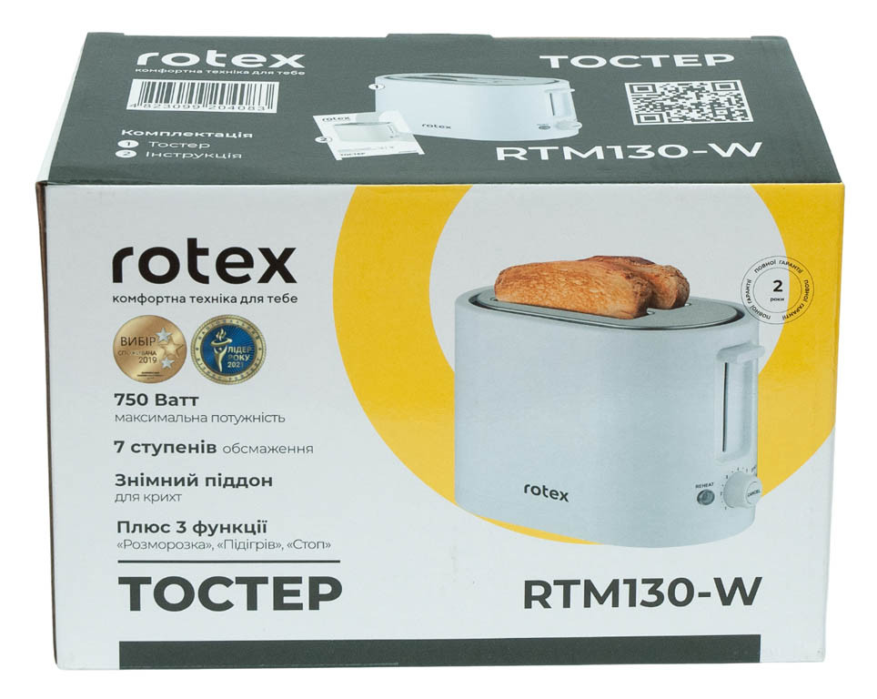 Тостер ROTEX RTM130-W - Зображення 2