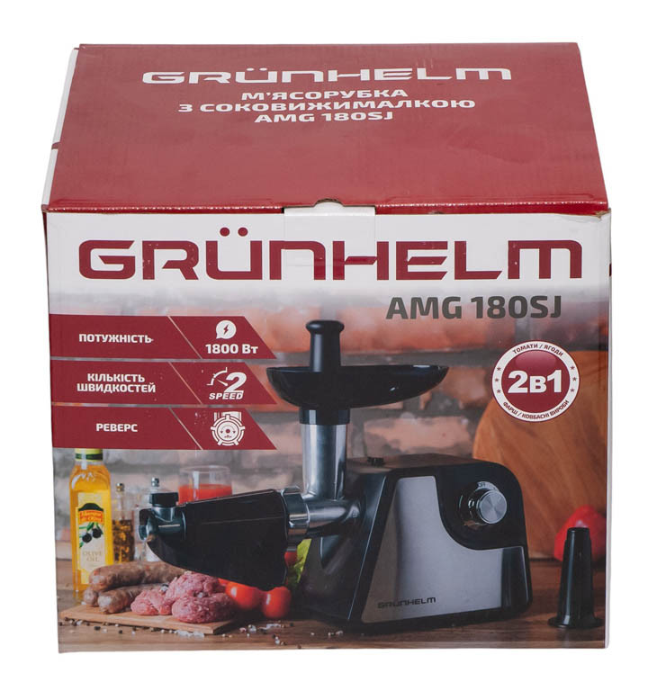 М'ясорубка Grunhelm AMG180SJ - Зображення 2