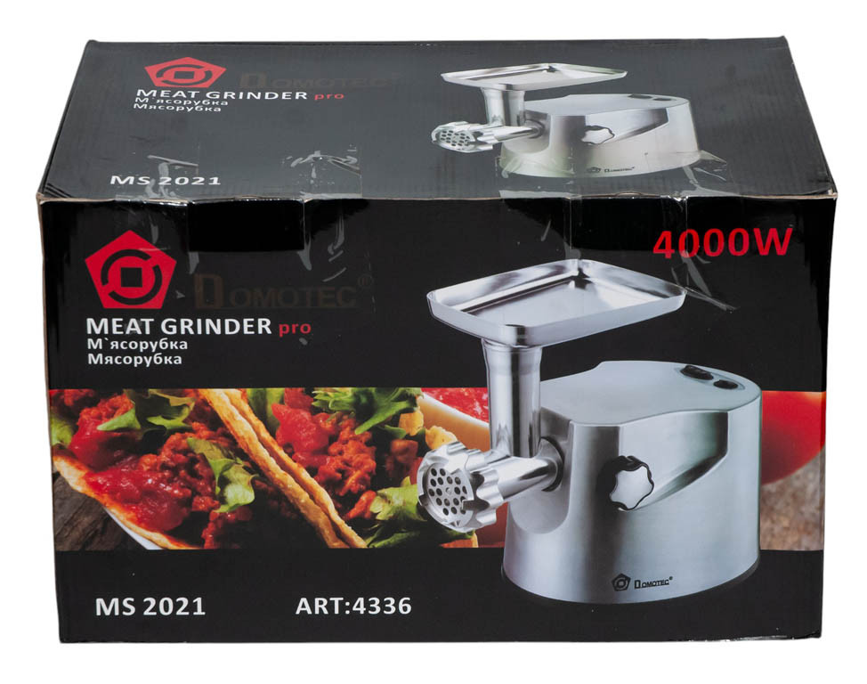 М'ясорубка DOMOTEC MS-2021S (4000Вт, Професійна) - Зображення 2
